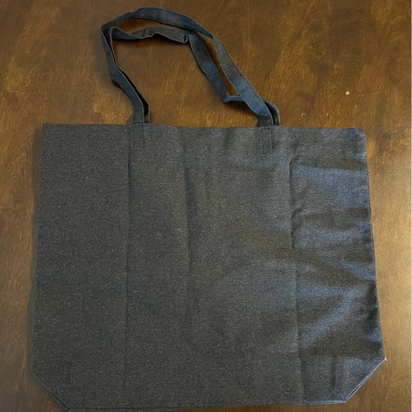 NWT Calvin Klein Reuseable Tote Bag Gray Spellout Green Bag - Picture 5 of 6